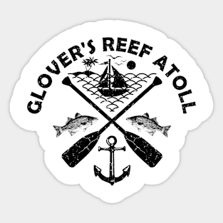 Glover's Reef Atoll Beach, Belize, Boat Paddle Sticker